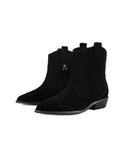 Schwarze Lederstiefel Walk Between Stars