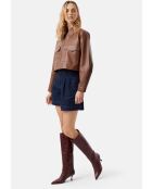 Somebody Told Me Stiefel aus burgunderfarbenem Leder