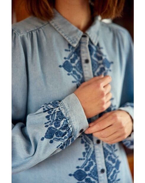 Blouse in cyna stone