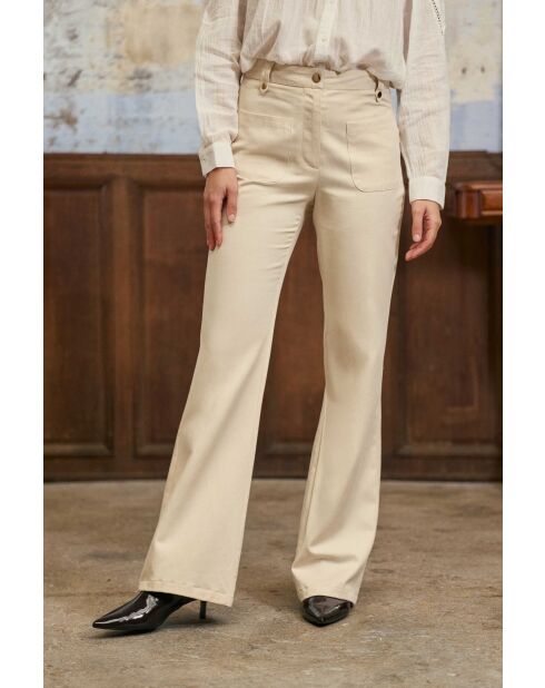 Hellbeige Baumwollhose Phina