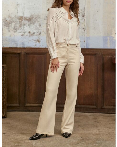 Hellbeige Baumwollhose Phina
