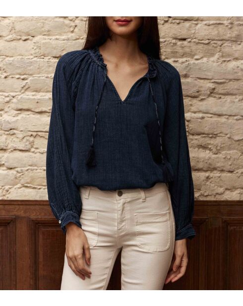 Blouse en coton Briska marine