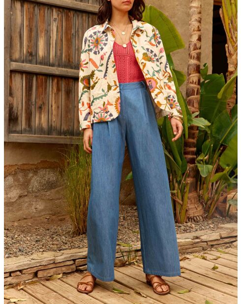 Pantaloni Poet in cotone double wash
