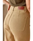Pantaloni Paphos in cotone cammello