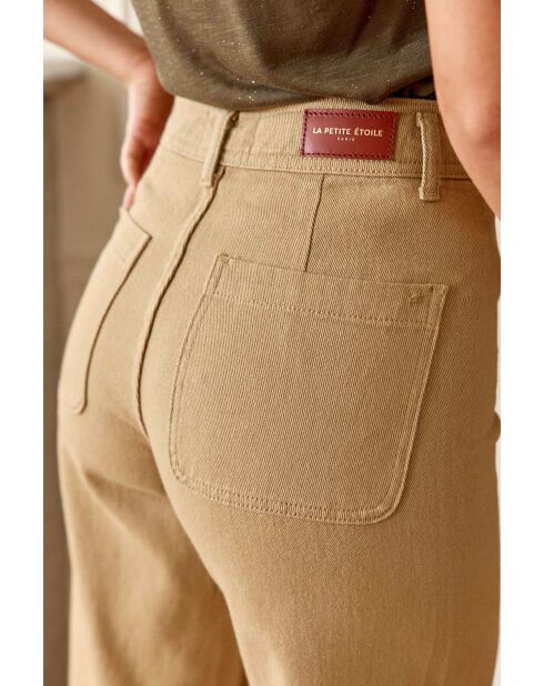 Pantaloni Paphos in cotone cammello