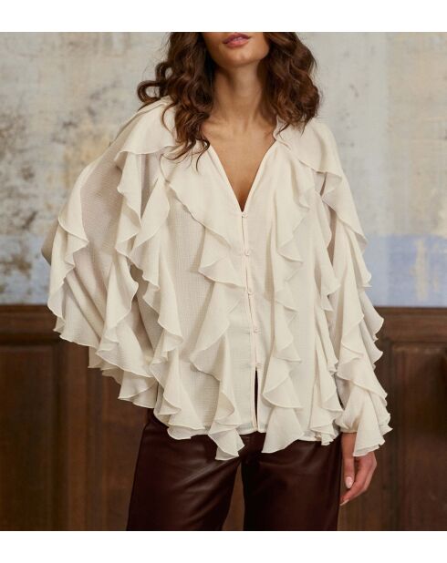 Blusa Bolta ecru