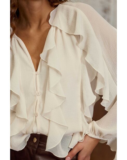 Blusa Bolta ecru