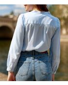 Blouse en coton Bloy ciel