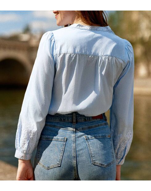 Blouse en coton Bloy ciel