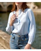 Blouse en coton Bloy ciel