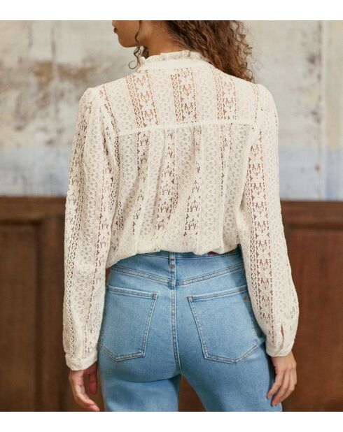 Ecrufarbene Bluse Besma