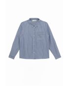 Chemisier en coton Cecile bleu/ecru