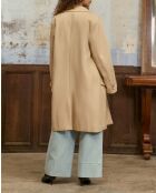Trench Nevina in cotone beige