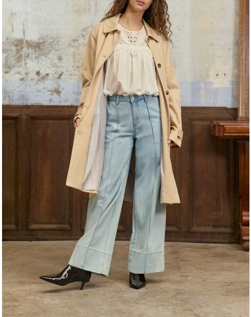 Trench en coton Nevina beige