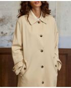 Trench Nevina in cotone beige