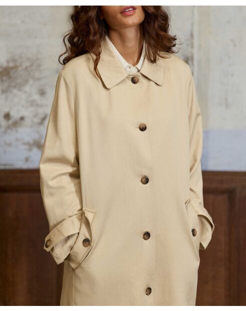 Trench en coton Nevina beige