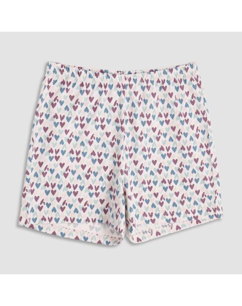 Pyjama en coton débardeur et short poudre