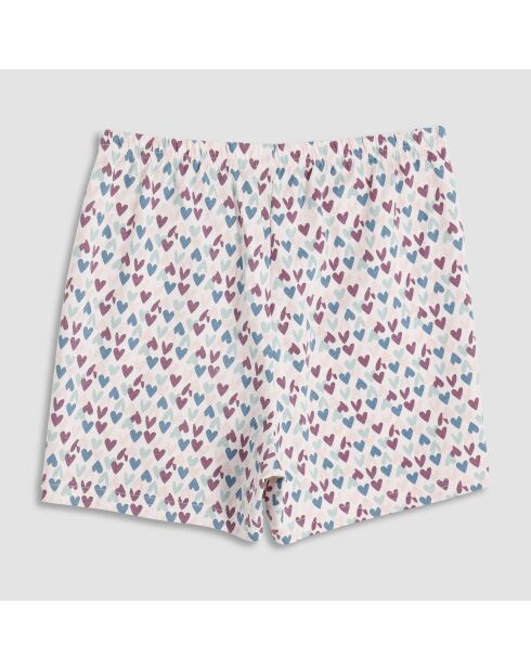 Pyjama en coton débardeur et short poudre