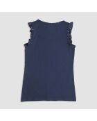 Baumwoll-Pyjama, Tanktop und blaue Shorts