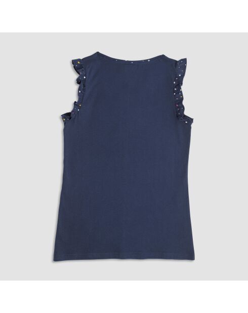 Baumwoll-Pyjama, Tanktop und blaue Shorts