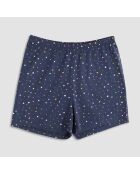 Baumwoll-Pyjama, Tanktop und blaue Shorts