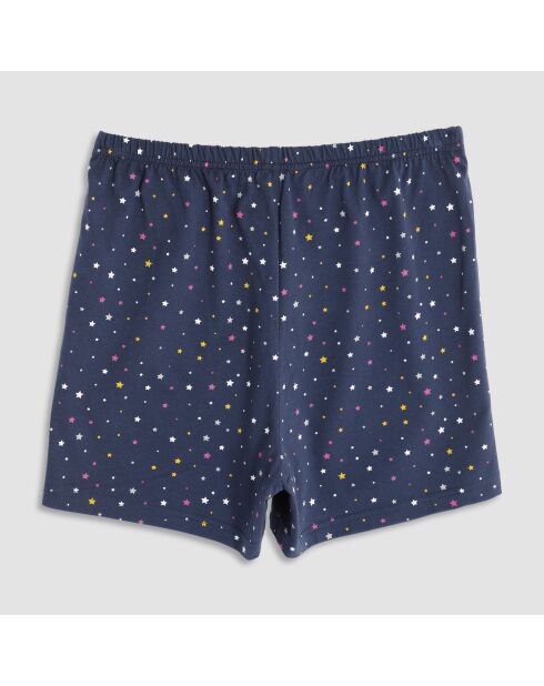 Baumwoll-Pyjama, Tanktop und blaue Shorts