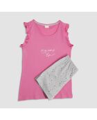Pyjama en coton débardeur et short orchidée