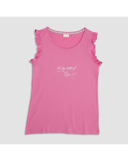 Pyjama en coton débardeur et short orchidée