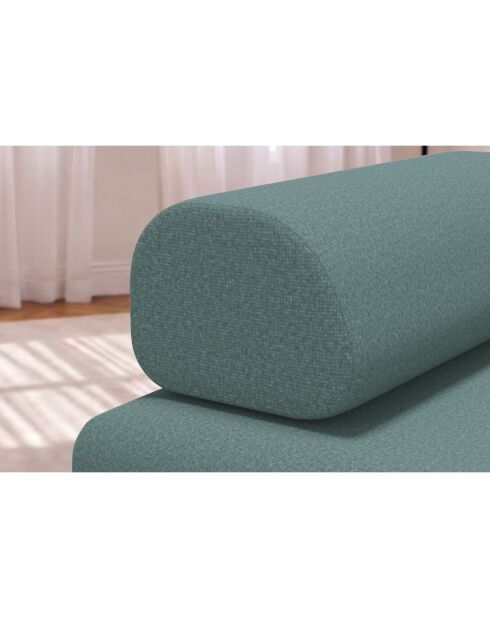 Canapé droit convertible et modulable 2 places en tissu lisse Gemma vert - 148x95x70,5 cm