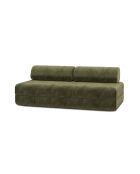 Canapé droit convertible et modulable 3 places en velours côtelé Lincoln vert - 190x95x70,5 cm