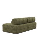 Canapé droit convertible et modulable 3 places en velours côtelé Lincoln vert - 190x95x70,5 cm