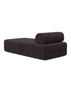 Méridienne convertible et modulable en velours côtelé Lincoln marron - 190x95x70,5 cm