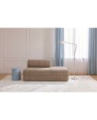 Canapé droit convertible et modulable 2 places en velours côtelé xl Tilia marron - 148x95x70,5 cm