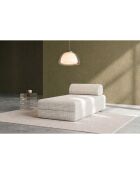 Méridienne convertible et modulable en velours côtelé xl Tilia blanche - 190x95x70,5 cm