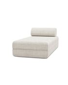 Méridienne convertible et modulable en velours côtelé xl Tilia blanche - 190x95x70,5 cm