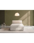 Méridienne convertible et modulable en velours côtelé xl Tilia blanche - 190x95x70,5 cm
