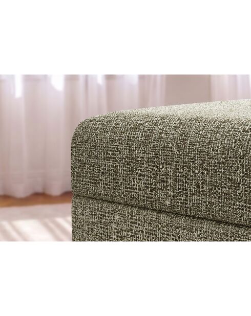 Wandelbarer und modularer Hocker aus grünem Coco-Tweed - 95x95x42 cm