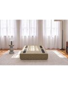 Wandelbarer und modularer Hocker aus grünem Coco-Tweed - 95x95x42 cm