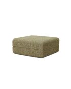 Wandelbarer und modularer Hocker aus grünem Coco-Tweed - 95x95x42 cm