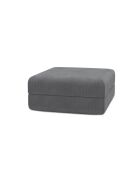 Lincoln grauer konvertierbarer und modularer Hocker aus Kord - 95x95x42 cm