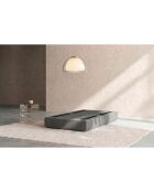 Lincoln grauer konvertierbarer und modularer Hocker aus Kord - 95x95x42 cm