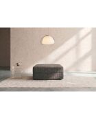 Lincoln grauer konvertierbarer und modularer Hocker aus Kord - 95x95x42 cm