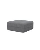 Lincoln grauer konvertierbarer und modularer Hocker aus Kord - 95x95x42 cm
