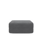 Lincoln grauer konvertierbarer und modularer Hocker aus Kord - 95x95x42 cm