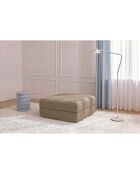 Pouf convertible et modulable en tissu lisse Gemma marron - 95x95x42 cm
