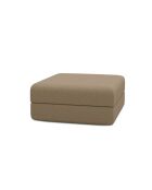 Pouf convertible et modulable en tissu lisse Gemma marron - 95x95x42 cm