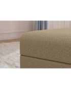 Pouf convertible et modulable en tissu lisse Gemma marron - 95x95x42 cm