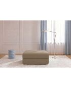 Pouf convertible et modulable en tissu lisse Gemma marron - 95x95x42 cm