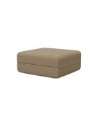 Pouf convertible et modulable en tissu lisse Gemma marron - 95x95x42 cm