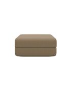 Pouf convertible et modulable en tissu lisse Gemma marron - 95x95x42 cm